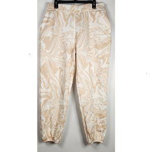 Juicy Comfort Pants Size XL Tan White Swirls Beachwood by Juicy Couture Joggers